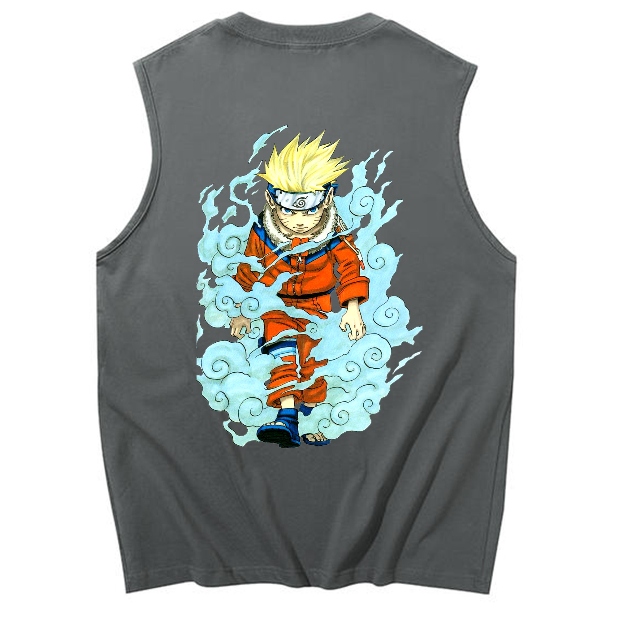 （画像用） NARUTO -ナルト- うずまき ナルト Uzumaki Naruto コットン100％タンクトップ（背面プリント）